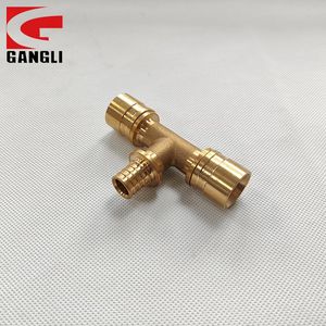 Brass Floor Heating Pex Pipe Sliding Tee Fitting
