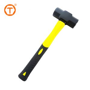 Heavy Duty Sledge Hammer Rubber Handle with Black Powder Coated Hammer Head