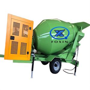 Factory Price Mobile Portable Movable Transportation Concrete Mixer Without Chassis Dragged by Vehicle