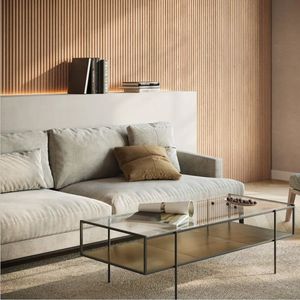 Wall Absorbs Sound MDF Polyester Akupanels Slatted Wood Acoustic Panels for Indoor