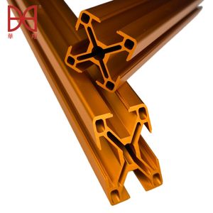 Orange Anodized 3030 Series T-Slot Aluminum Extrusion Profile for Industrial Framing