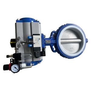 Compact Pneumatic Wafer Butterfly Valve for Quick on-off and Control Applications