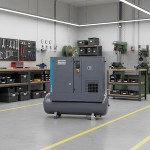 Compressor Atlas Copco Ga22 G22 Ga22VSD Ipm Ga22+22kw Oil Injected Screw Compressor Integrated Dryer Receiver-Mounted 1obar