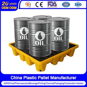 China Oil IBC 2/4/6 Dump Spill Containment HDPE Heavy/Light Duty Warehouse Storage Euro Industrial Printing Water Bottle Plastic Pallet manufacturer