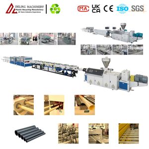 PVC Tow & Four Cavity Extrusion Making Line Extruder for UPVC CPVC PVC HDPE LDPE Wood-Plastic Profile WPC Door Board ASA PMMA Glaze Roof Tile Profile Production