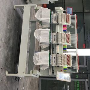 High Speed 3 Heads Flat Cap Embroidery Computerized Hat Sewing Machine
