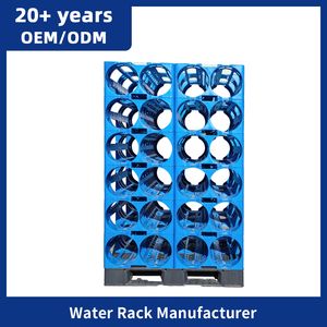 4-Tier Stackable Blue20 Liter Holder HDPE Plastic Water Bottle Rack for 5-Gallon Bottle Storage