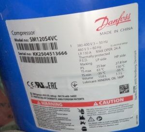 Danfoss Scroll Compressor for Freezer Cold Room Sm120s4vc Sm124A4alb Sm148t4vc Sm185s4