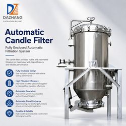 Dazhang Automatic Candle Filter for Chemical Processing, Food Production, Pharmaceutical, and Industrial Liquid Filtration Applications