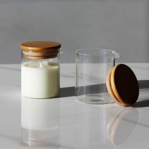 OEM ODM Heat Resistant Glassware Glass Container Flask Holder Candle Jar with Spout Design