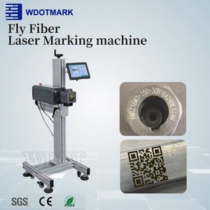 High Speed Online Flying Fiber Laser Marking Machine Production Date Laser Marker Plastic Labe