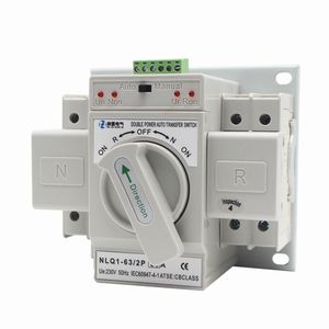Intelligent Single Phase 2p Dual Power Changeover Switch ATS Controller Generator Automatic Transfer Switch