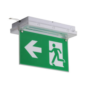 CE RoHS 5W Ceiling Recessed IP65 Rechargeable LED Emergency Exit Sign