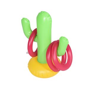 Inflatable Cactus Toss Pool Games Toys Floating Swimming Ring Toss Pool Game