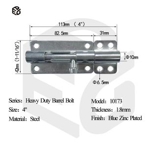 Market One's Own Products Industrial Equipment Iron Bolt for Door & Window