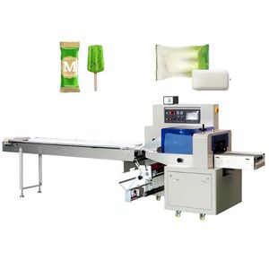 Sac Film Flow Packing Machine Gummy Candy /Biscuit/ Sugar/Bread/ Bear Waffle Packaging Packing Machine