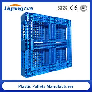 Plastic Pallet 1000X1000mm Single Side Mixed Colors / Plastic HDPE Racking Euro Heavy Duty 6 Runners Plastic Pallet