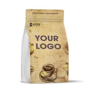 Custom Printed Cafe Matte Foil Side Gusset Coffee Mean Packaging Zipper Bag