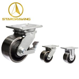 Stardrawing 6/8/10/12inch Heavy Duty Drop Forged Steel Wheel Inudstrial Forged Steel Caster