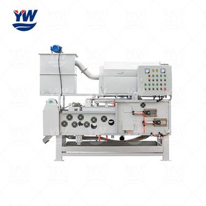 Yuwei Stainless Steel Belt Filter Press with Drum Roller and Slurry Mixer