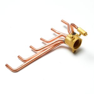 High-Purity Copper Tubing Brass-Fitted Water Collecting Head Assembly Fluid Distribution Fitting