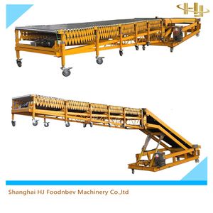 Food Package Upload and Down Load Conveyor Telescopic Belt Conveyor Warehouse Handling