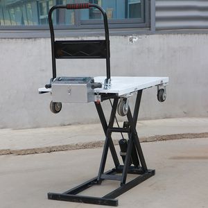Metal Hand-Pushed Electric Hydraulic Scissors Lifting Platform for Manual Movement