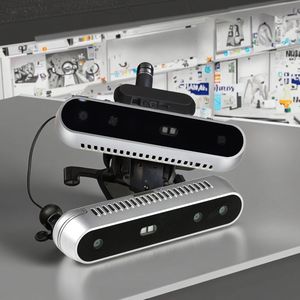 Intel Realsense 1080P Full HD Silver Built-in LED Flashlight Locking USB C to C Cable D435 D415 CMOS Realsense Depth Camera Sensor