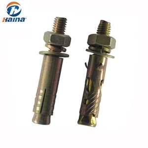 Yellow Zinc Plated Carbon Steel Expansion Bolt with Hex Nut for Building