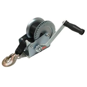 3200lbs Hand Manual Crank Winch for Marine Boat Car Trailer Webbing Strap