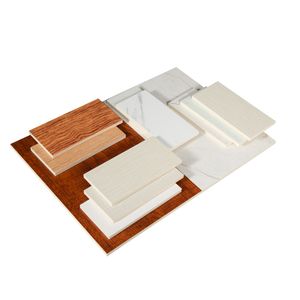 Coated Kitchen Cabinets High Gloss PVC Wall Marble Panel PVC Wall Panel