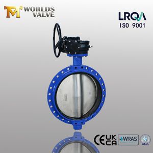 Single Flange Mono Flange Wafer Type Butterfly Valve with Gearbox Operator