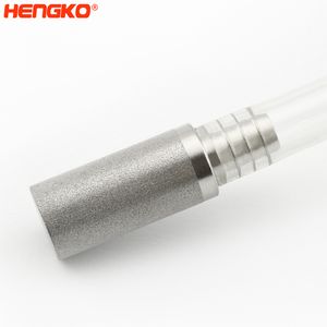Hengko 0.5 Micron Diffusion Stone Stainless Steel Air Aeration Carbonating Stone Fine Bubble Diffuser with 1/4" Barb for Homebrew Wine Beer