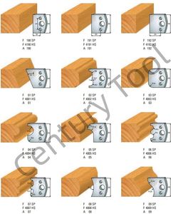 Cmt Euro HSS Cutters and Limiter Sets for Woodworking Spindle Moulders and Moulding Machines