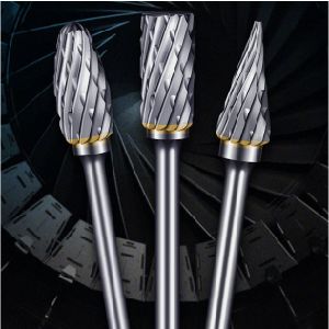 Carbide Burr Set Compatible with Dremel Milwaukee 1/8" Shank 10PCS Rotary File Tool Kit Rasp Die Grinder Bits Accessories