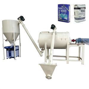 1-8 Ton Dry Mortar Plant Skim Coat Mixing Tile Adhesive Cement Glue Silo Premix Dry Powder Making Machine Equipment Production Line
