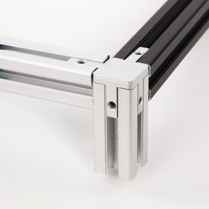 2067 40X40 3 Way Corner Bracket Aluminium Part with Insert Bolt for 4040 Slot 8 Aluminum Profile/Shelf/Workbench/Assembly Line in Silver White 20 30 40