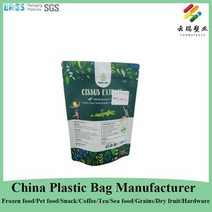 China Stand up Pouch Bag Manufacturer Clear Front Stand-up Pouch with Aluminum Foil Back Zip Lock Pouch for Dried Fruits Tea Cat Food Spice Candy Nuts Coffee