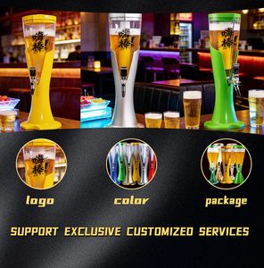 Wholesale Custom Logo 2L 3L Food Grade Portable PC Plastic Washable Beverage Beer Dispenser Tower