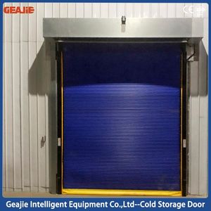 Industrial Automatic Thermal Insulated PVC Fabric Freezer Room High Speed Rolling Rapid Roll up Fast Doors for Cold Storage/Room