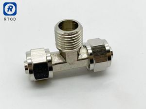 Copper Quick-Screw Three-Way Copper Connector Gas Pipe Connector Klb Series Pneumatic Fittings with High Quality