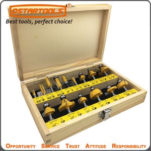 15PCS Engraving CNC Cutting Machine Router Bit Set for Woodworking