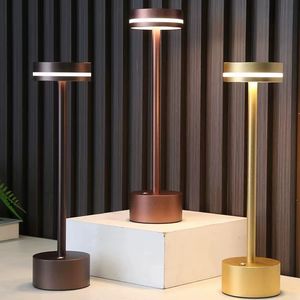 Touch Metal Type-C Rechargeable Hotel Restaurant Bedside Smart Dimmable LED Table Lamp Light