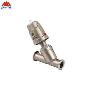 Hot Sale Sanitary Piston Operated Pneumatic 304 Angle Seat Valve