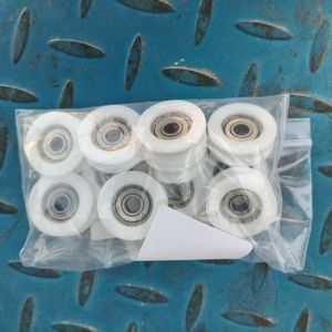 3X12X6mm Hardware Replacement/White Plastic Coated/Round Nylon/POM Pulley/Wheels/Roller/Bearing for Slide Window Door