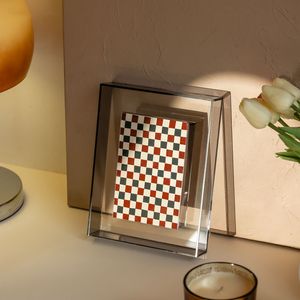 Modern Acrylic Picture Photo Frame Holder Clear and Colored Acrylic Photo Storage Frame