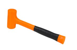 Hard Tips Durable Double-Face Rubber Mallet Hammer with Hard Tips and Wood Handle for Heavy-Duty Jobs