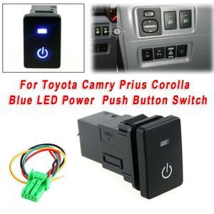 12V Blue LED Fog Light Bar Push Switch for Toyota 2015 Hilux Gun Prado 150 200 RAV4 Hiace Landcruiser on off Button Switch
