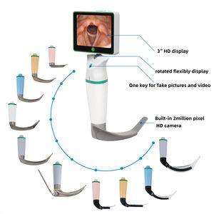 Laryngoscope with Monitor Digital Reusable Ent Device