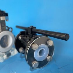High Quality ISO9001 High Pressure Anti-Static Cast Iron PTFE Lined PFA Valve